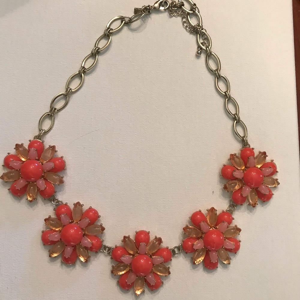 •Early 2010s Coral Statement Necklace•